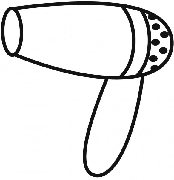 Hair Dryer coloring page image