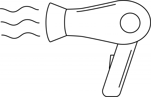 Hair Dryer coloring page image