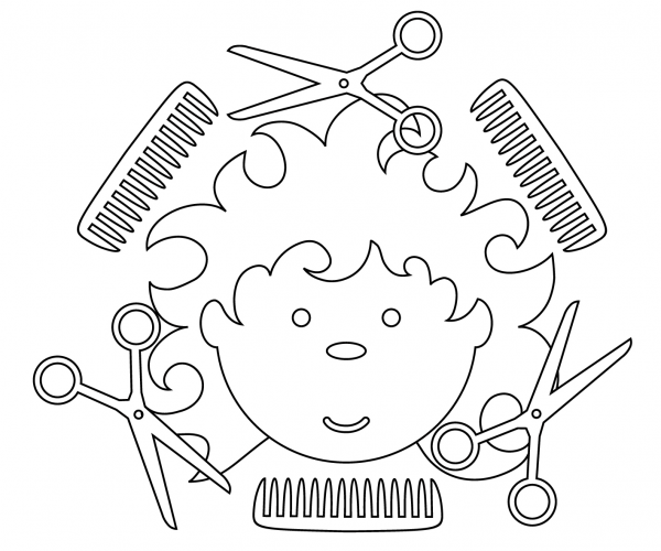 Hair Salon coloring page image