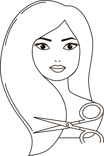 Hair Salon coloring page image