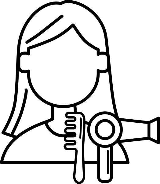 Hair Stylist coloring page image
