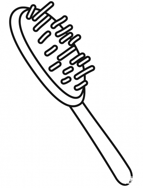 Hairbrush coloring page image