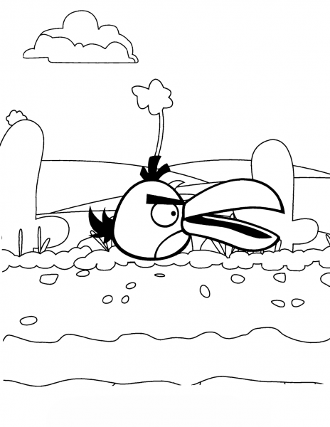Hal Bird in Desert coloring page image