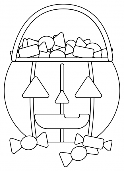 Halloween Candy coloring page image