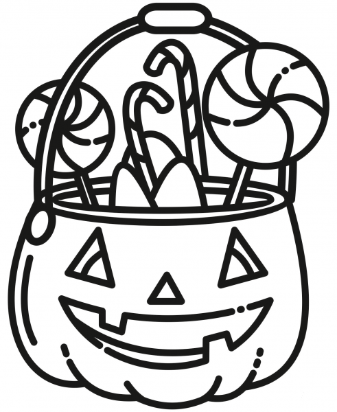 Halloween Candy coloring page image