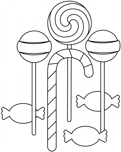 Halloween Candy coloring page image