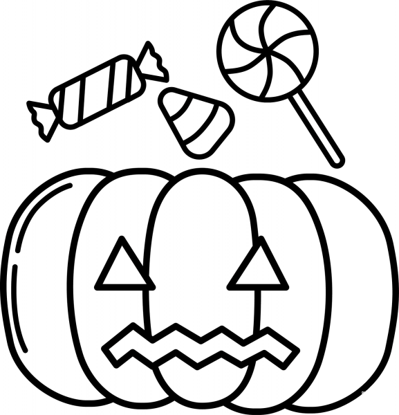 Halloween Candy coloring page image