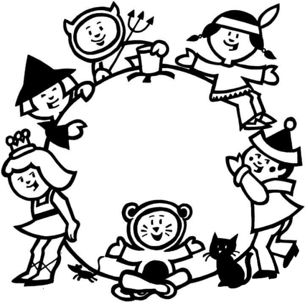 Halloween Cartouche coloring page image