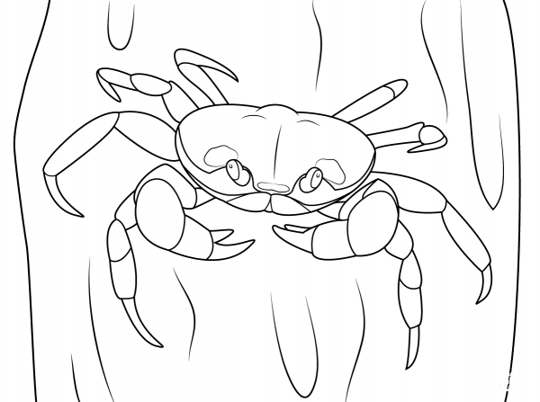 Halloween Crab coloring page image