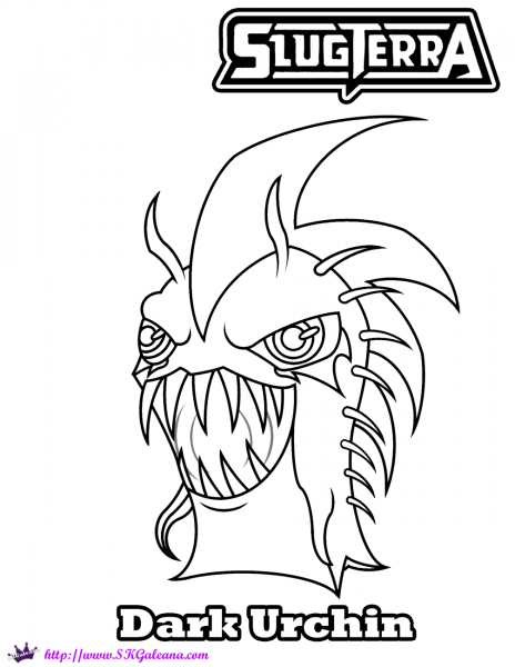 Halloween Dark Urchin coloring page image