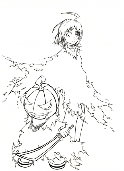 Halloween (Fergus) from Manhwa “Witch Hunter” coloring page image