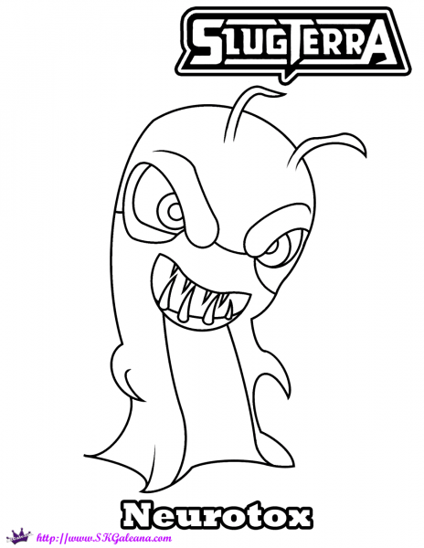 Halloween Neurotox Slug coloring page image