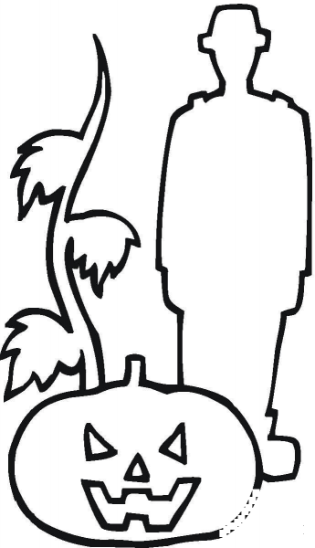 Halloween Outline  coloring page image