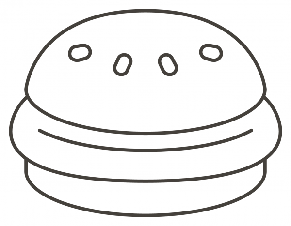 Hamburger coloring page image