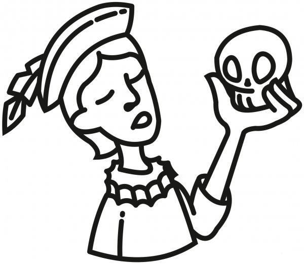 Hamlet coloring page image