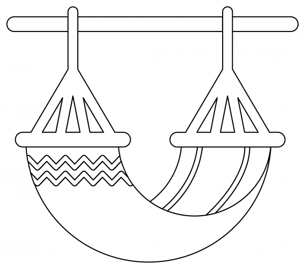 Hammock coloring page image