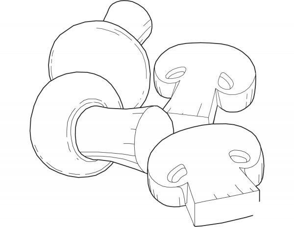 Ð¡hampignon coloring page image