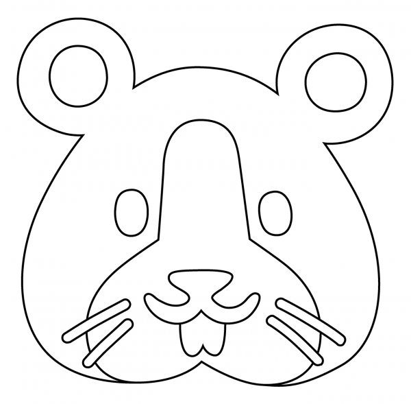 Hamster Emoji coloring page image
