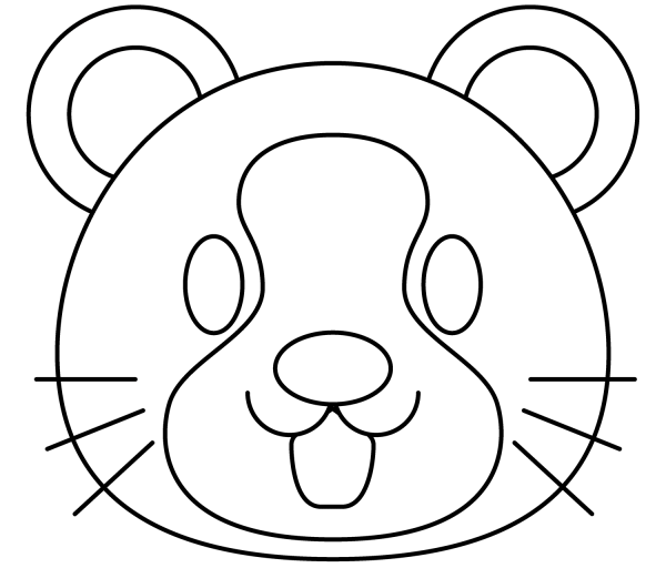Hamster Emoji coloring page image