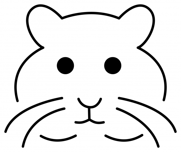 Hamster Emoji coloring page image