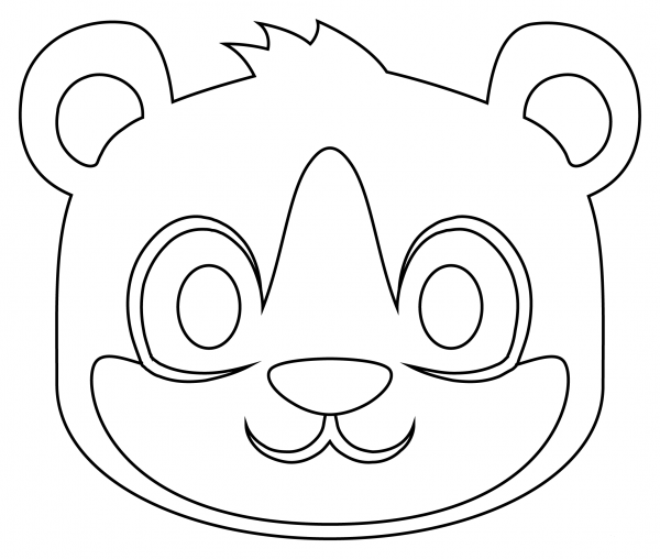 Hamster Face coloring page image