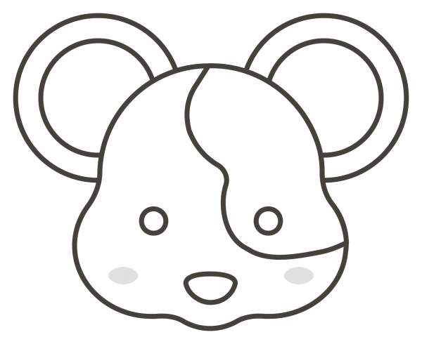 Hamster Face coloring page image