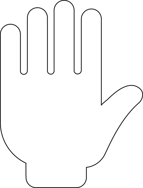 Hand Emoji coloring page image