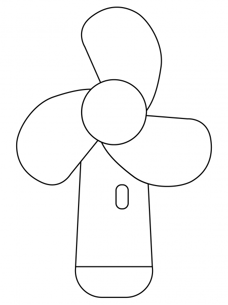 Hand Fan coloring page image