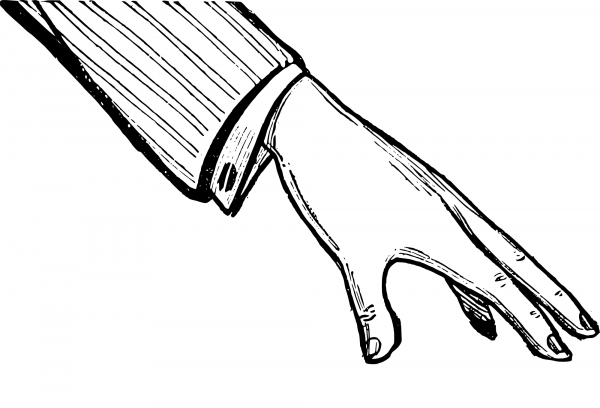 Hand Grab down coloring page image