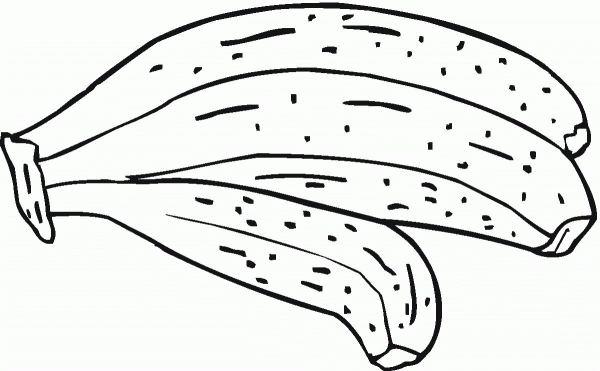 Hand of 3 Bananas coloring page image
