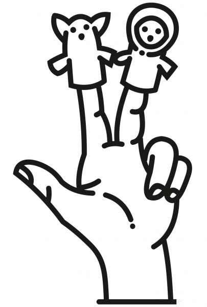 Hand Puppet coloring page image
