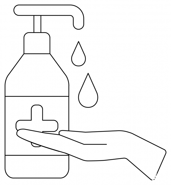 Hand Sanitizer coloring page image