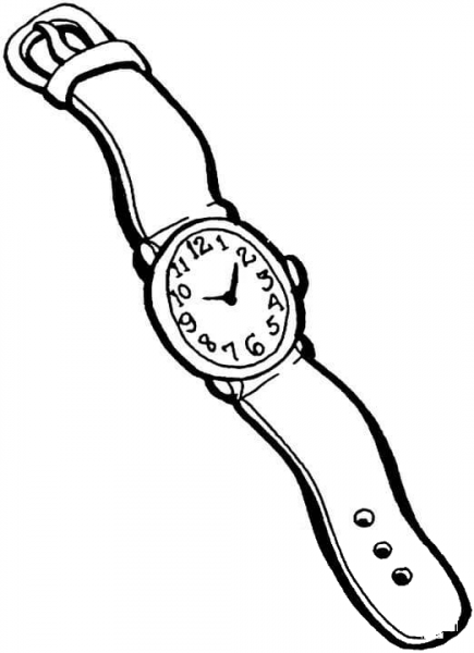 Hand Watch for Men  coloring page image