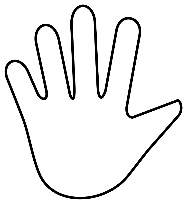 Hand with Fingers Splayed Emoji coloring page - ColouringPages