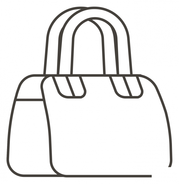 Handbag coloring page image