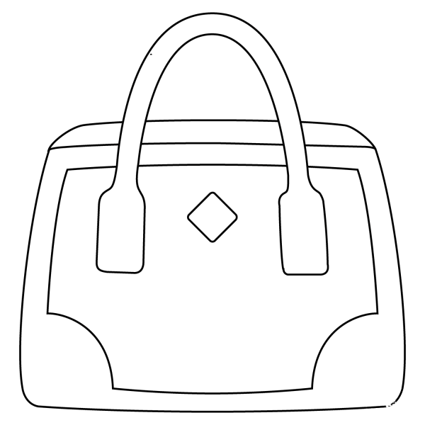 Handbag Emoji coloring page image