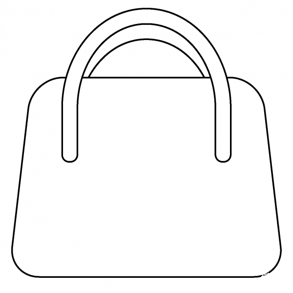 Handbag Emoji coloring page image