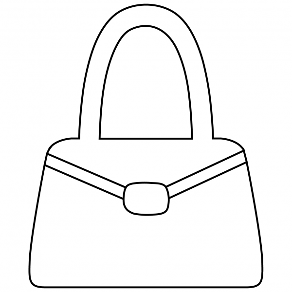 Handbag Emoji coloring page image