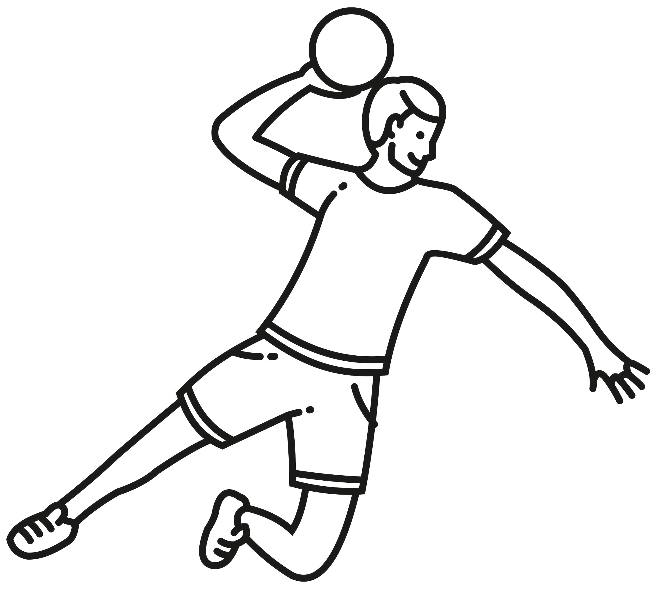 Handball Player coloring page - ColouringPages