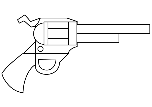Handgun coloring page image