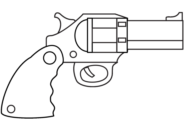 Handgun coloring page image