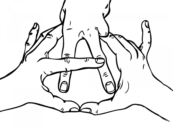 Hands Anarchy coloring page image