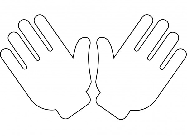 Hands Emoji coloring page image