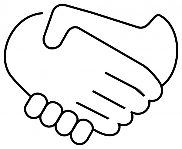 Handshake Emoji coloring page image