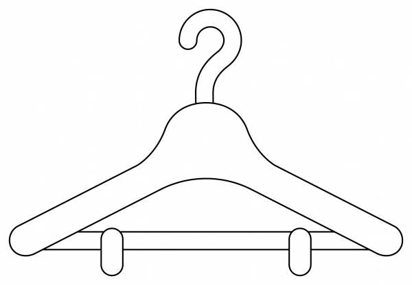 Hanger coloring page image