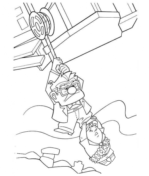 Hanging On The Rope  coloring page image