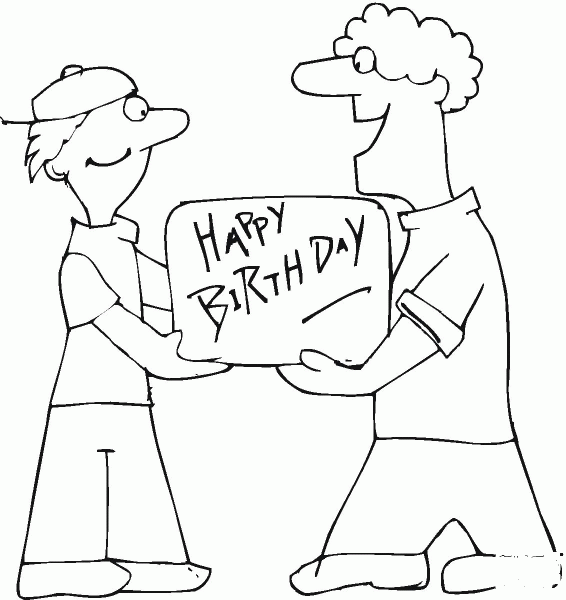 Happy Birthday coloring page image