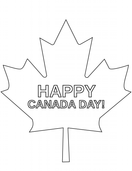 Happy Canada Day! coloring page image