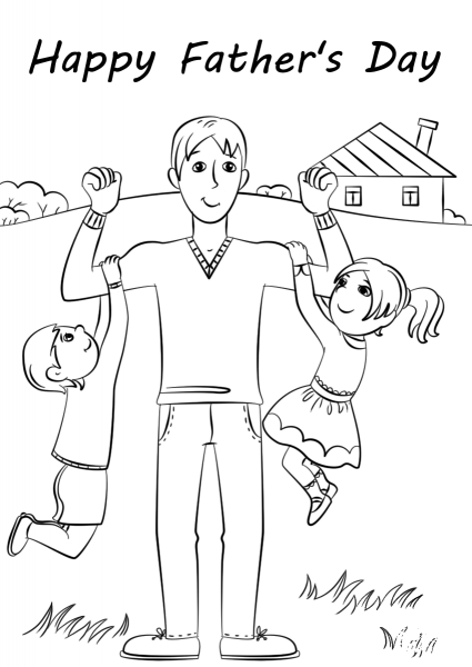 Happy Father’s Day coloring page image