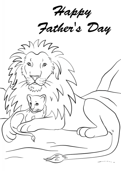 Happy Father’s Day coloring page image